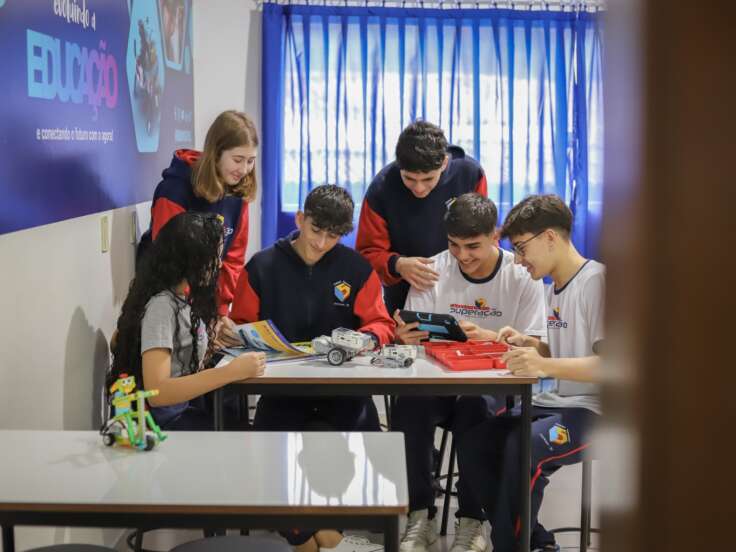 Aula de robótica na grade curricular